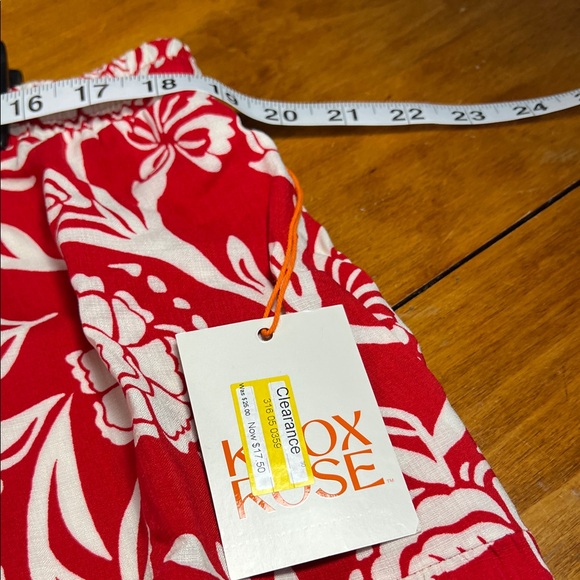 NWT Knox Rose Red and White Patterned Skirt - Picture 6 of 7